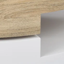 Table Basse Avec Plateau Pivotant - MDF - Naturel Et Blanc - VITALY 21 Table Basse Avec Plateau Pivotant - MDF - Naturel Et Blanc - VITALY -Pas Cher Mobiliora Magasin table basse 10727915