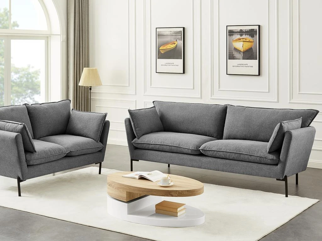 Table Basse Avec Plateau Pivotant - MDF - Naturel Et Blanc - VITALY 5 Table Basse Avec Plateau Pivotant - MDF - Naturel Et Blanc - VITALY – Image 3