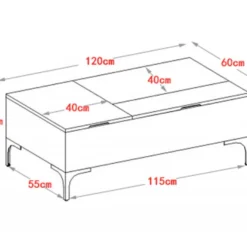 Table Basse Avec 2 Plateaux Relevables Et 1 Porte - MDF Et Acier - Naturel Et Noir - KAYLINO 25 Table Basse Avec 2 Plateaux Relevables Et 1 Porte - MDF Et Acier - Naturel Et Noir - KAYLINO -Pas Cher Mobiliora Magasin table basse 10735311