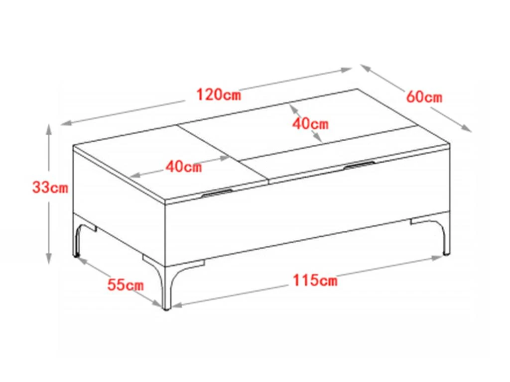 Table Basse Avec 2 Plateaux Relevables Et 1 Porte - MDF Et Acier - Naturel Et Noir - KAYLINO 14 Table Basse Avec 2 Plateaux Relevables Et 1 Porte - MDF Et Acier - Naturel Et Noir - KAYLINO – Image 12