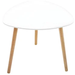 Lot De 3 Tables à Café Gigogne En Bois Blanc Et Pieds Bois Naturel 11 Lot De 3 Tables à Café Gigogne En Bois Blanc Et Pieds Bois Naturel -Pas Cher Mobiliora Magasin table basse 10736173