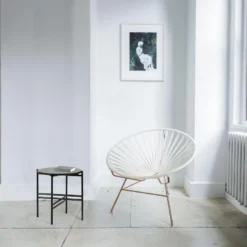 Table Auxiliaire Bombay Avec Plateau En Marbre Noir Et Pieds Métalliques En Noir Mat -Pas Cher Mobiliora Magasin table basse 10761269