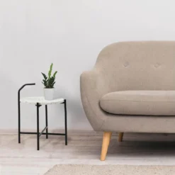 Table Auxiliaire Yala Avec Plateau En Terrazzo Blanc Et Pieds Métalliques En Noir Mat 9 Table Auxiliaire Yala Avec Plateau En Terrazzo Blanc Et Pieds Métalliques En Noir Mat -Pas Cher Mobiliora Magasin table basse 10761755