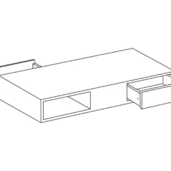 Table Basse Avec Plateau Pivotant, 2 Tiroirs Et 2 Niches - MDF - Blanc Laqué - ILYA 17 Table Basse Avec Plateau Pivotant, 2 Tiroirs Et 2 Niches - MDF - Blanc Laqué - ILYA -Pas Cher Mobiliora Magasin table basse 10764785