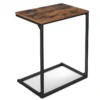 Table D'appoint Bout De Canapé Table De Chevet Table De Lit Pour Chambre Salon Structure Simple Stable Style Industriel 66 Cm Marron Rustique Et Noir 12_0002998