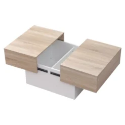 Table Basse Avec Plateau Amovible Blanche GRETA - HAPPY GARDEN 10 Table Basse Avec Plateau Amovible Blanche GRETA - HAPPY GARDEN -Pas Cher Mobiliora Magasin table basse 10779703