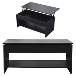 Table Basse Avec Plateau Relevable Noire HEDDA - HAPPY GARDEN -Pas Cher Mobiliora Magasin table basse 10779727