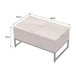 Table Basse Avec Plateaux Relevables Noire Et Bois LOTTA - HAPPY GARDEN -Pas Cher Mobiliora Magasin table basse 10779743