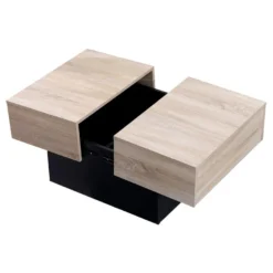 Table Basse Avec Plateaux Amovibles Noire GRETA - HAPPY GARDEN -Pas Cher Mobiliora Magasin table basse 10779763
