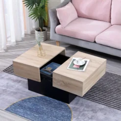 Table Basse Avec Plateaux Amovibles Noire GRETA - HAPPY GARDEN -Pas Cher Mobiliora Magasin table basse 10779769