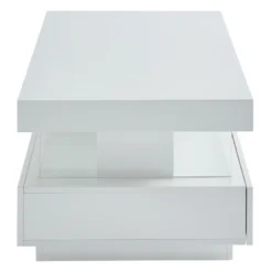 Table Basse 2 Tiroirs Et 2 Niches Avec LEDs - MDF Et Verre Trempé - Blanc Laqué - FABIO II 17 Table Basse 2 Tiroirs Et 2 Niches Avec LEDs - MDF Et Verre Trempé - Blanc Laqué - FABIO II -Pas Cher Mobiliora Magasin table basse 10860983