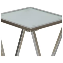 Moyenne Sellette Acier Chromé - SQUARE 7 Moyenne Sellette Acier Chromé - SQUARE -Pas Cher Mobiliora Magasin table basse 11124161