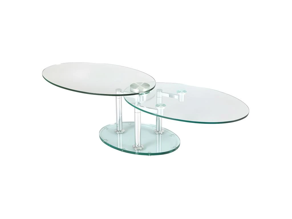 Table Basse Articulée Acier/Verre - GLASS N°7 3 Table Basse Articulée Acier/Verre - GLASS N°7