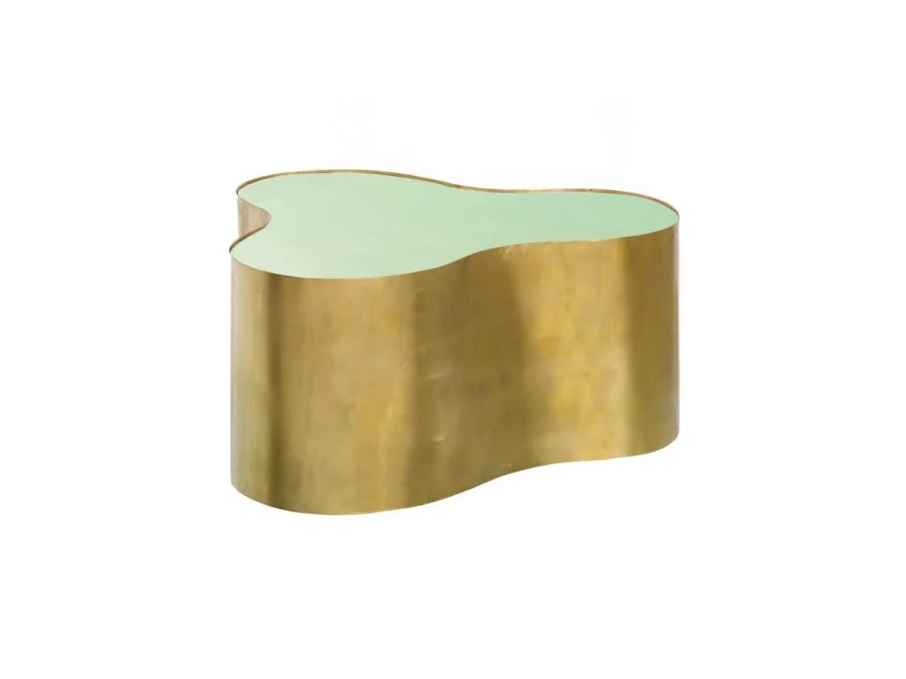 Table Basse Ovoïde Métal Doré/Verre Taille S - BABOBI 3 Table Basse Ovoïde Métal Doré/Verre Taille S - BABOBI