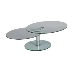 Table Basse Articulée Acier/Verre - GLASS N°1 -Pas Cher Mobiliora Magasin table basse 11130241