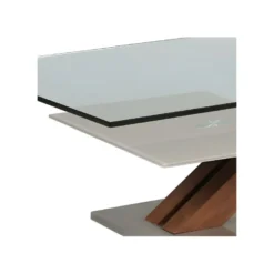 Table Basse En Verre Et Bois - RAY -Pas Cher Mobiliora Magasin table basse 11130475