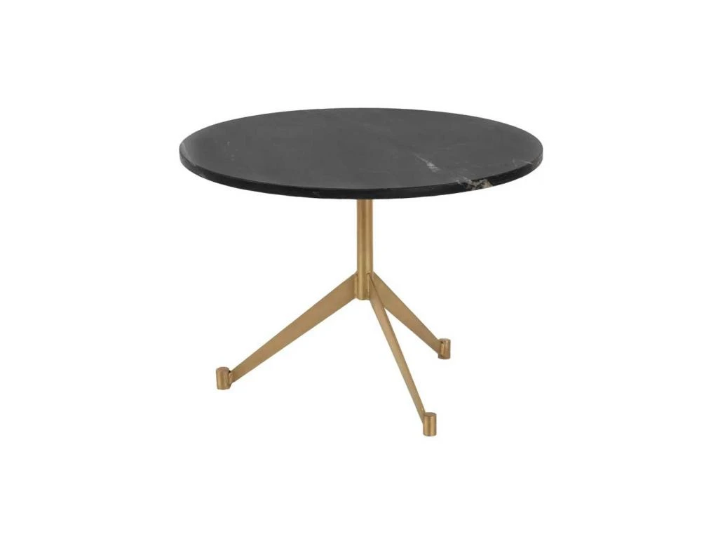 Table Basse Ronde Marbre Noir/Blanc Taille M - JAMINA 3 Table Basse Ronde Marbre Noir/Blanc Taille M - JAMINA