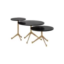 Table Basse Ronde Marbre Noir/Blanc Taille M - JAMINA 10 Table Basse Ronde Marbre Noir/Blanc Taille M - JAMINA -Pas Cher Mobiliora Magasin table basse 11130895