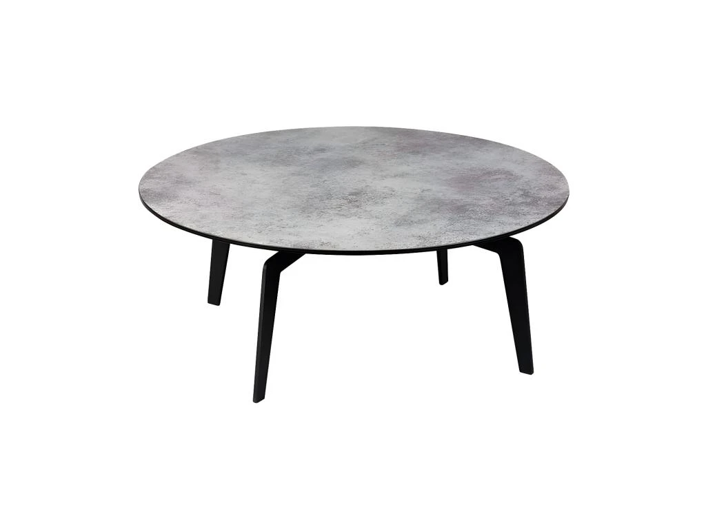 Table Basse Ronde Acier/Céramique Gris - YPPA 3 Table Basse Ronde Acier/Céramique Gris - YPPA