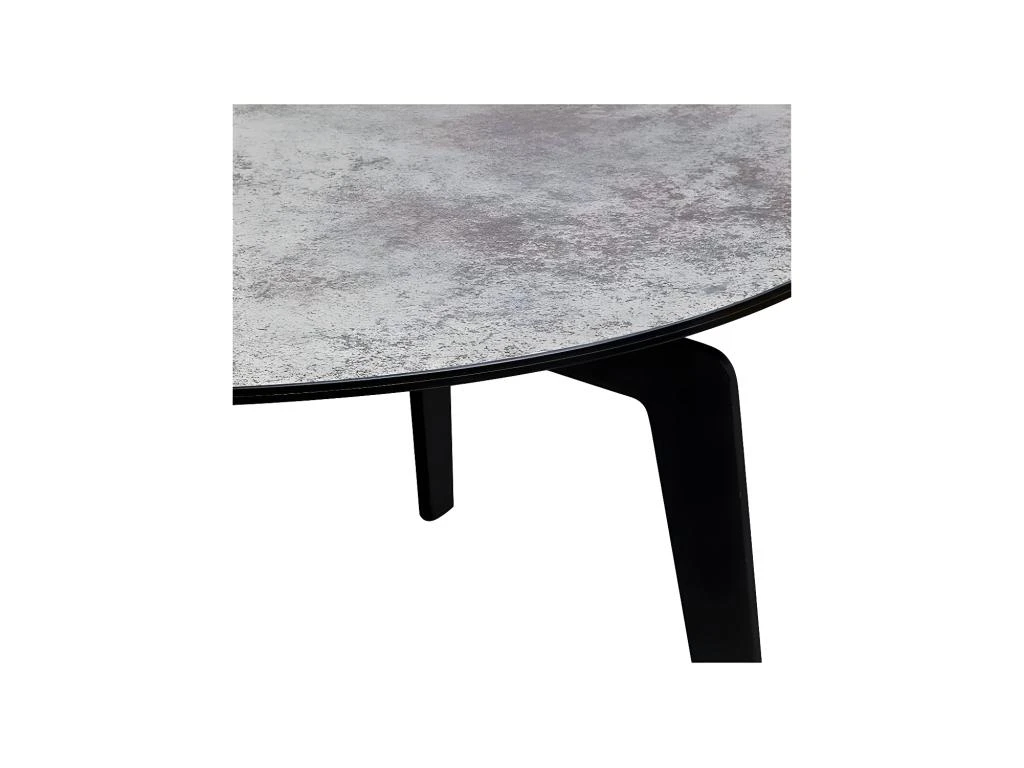 Table Basse Ronde Acier/Céramique Gris - YPPA 4 Table Basse Ronde Acier/Céramique Gris - YPPA – Image 2