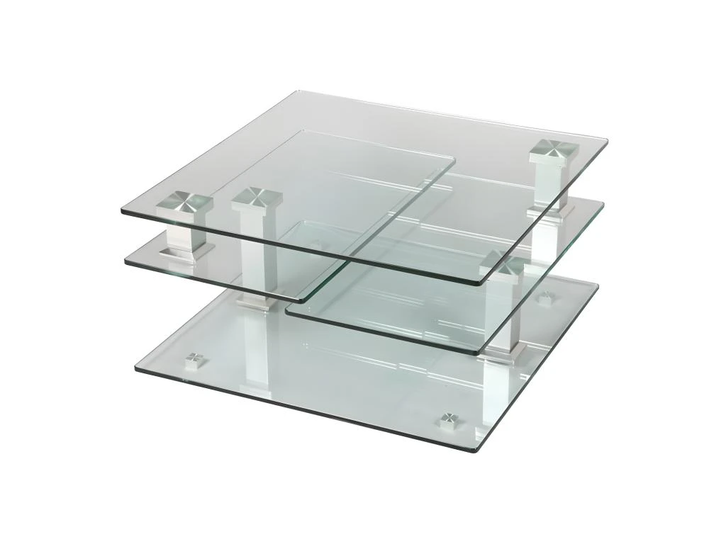 Table Basse En Verre Carrée - QUADRA 4 Table Basse En Verre Carrée - QUADRA – Image 2
