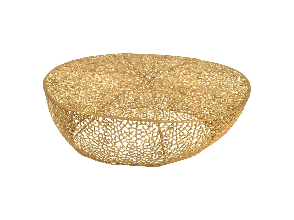 Table Basse Ronde En Aluminium Or - SCINTILL N°3 3 Table Basse Ronde En Aluminium Or - SCINTILL N°3