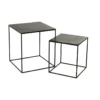 Tables Gigognes Carrées Métal Noir - ZANDVORT -Pas Cher Mobiliora Magasin table basse 11131829