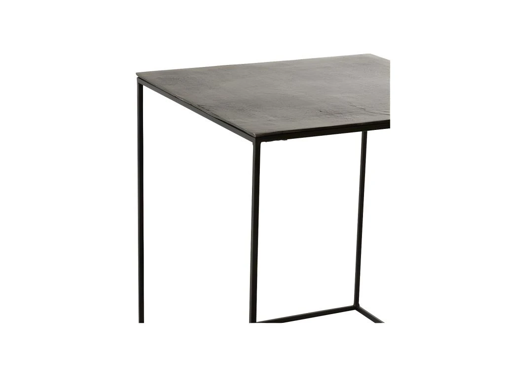 Tables Gigognes Carrées Métal Noir - ZANDVORT 4 Tables Gigognes Carrées Métal Noir - ZANDVORT – Image 2