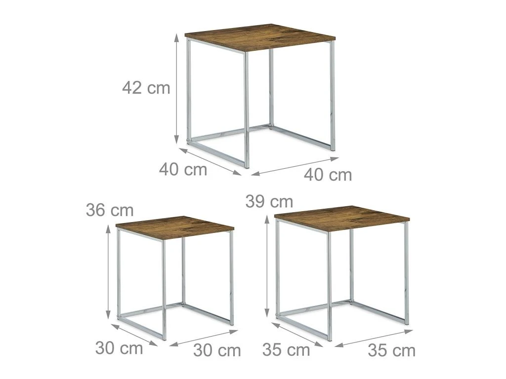 Lot De 3 Tables Basse Salon Gigogne Bout De Canapé Design Moderne Bois 0913002_2 5 Lot De 3 Tables Basse Salon Gigogne Bout De Canapé Design Moderne Bois 0913002_2 – Image 3
