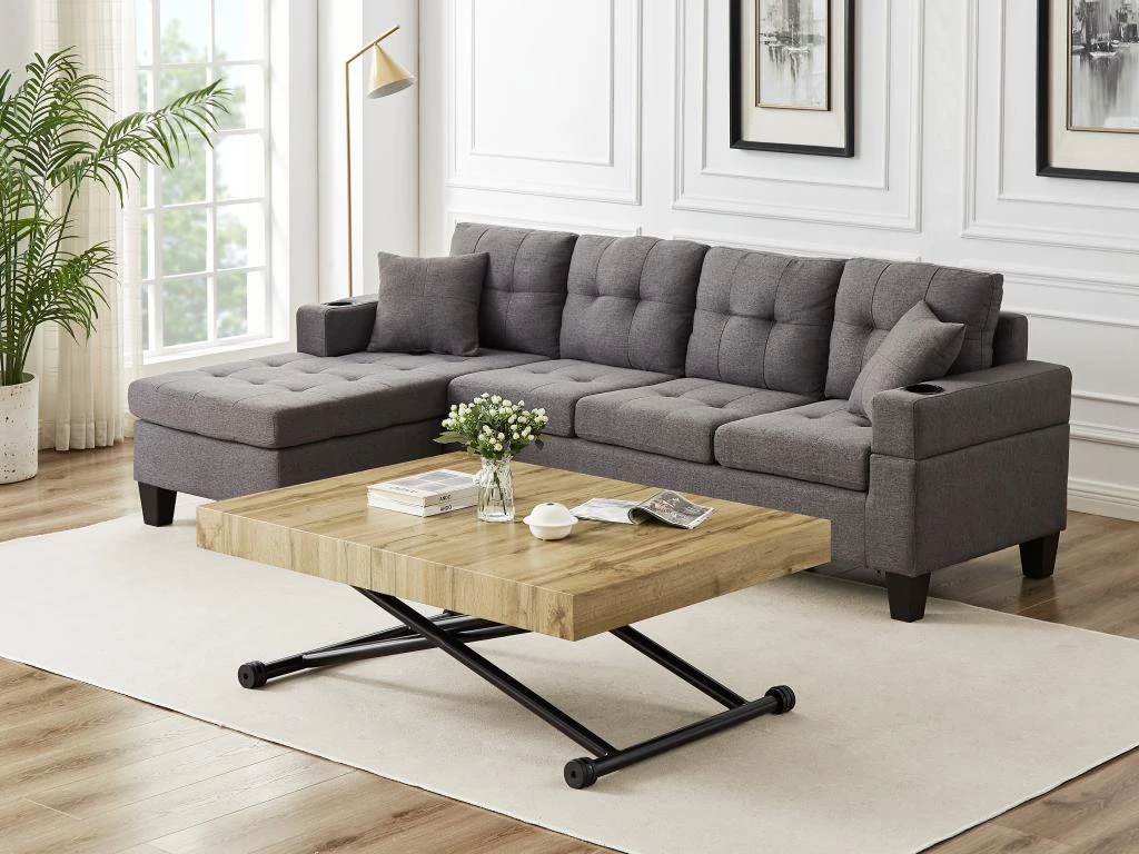 Table Extensible Et Relevable 2 En 1 - MDF Et Acier - Naturel Et Noir - MORIALA 7 Table Extensible Et Relevable 2 En 1 - MDF Et Acier - Naturel Et Noir - MORIALA – Image 5