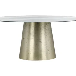 Table Basse En Verre Et Métal - Plateau Effet Miroir Vieilli - Doré - CORIANE -Pas Cher Mobiliora Magasin table basse 11333297