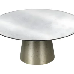 Table Basse En Verre Et Métal - Plateau Effet Miroir Vieilli - Doré - CORIANE -Pas Cher Mobiliora Magasin table basse 11333299