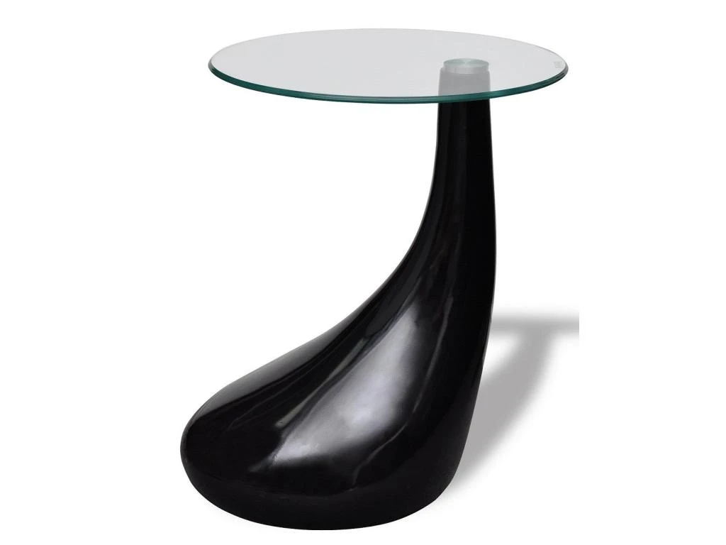 Table Basse De Salon Salle à Manger Design Noir Verre Diamètre 42 Cm 0902008 3 Table Basse De Salon Salle à Manger Design Noir Verre Diamètre 42 Cm 0902008