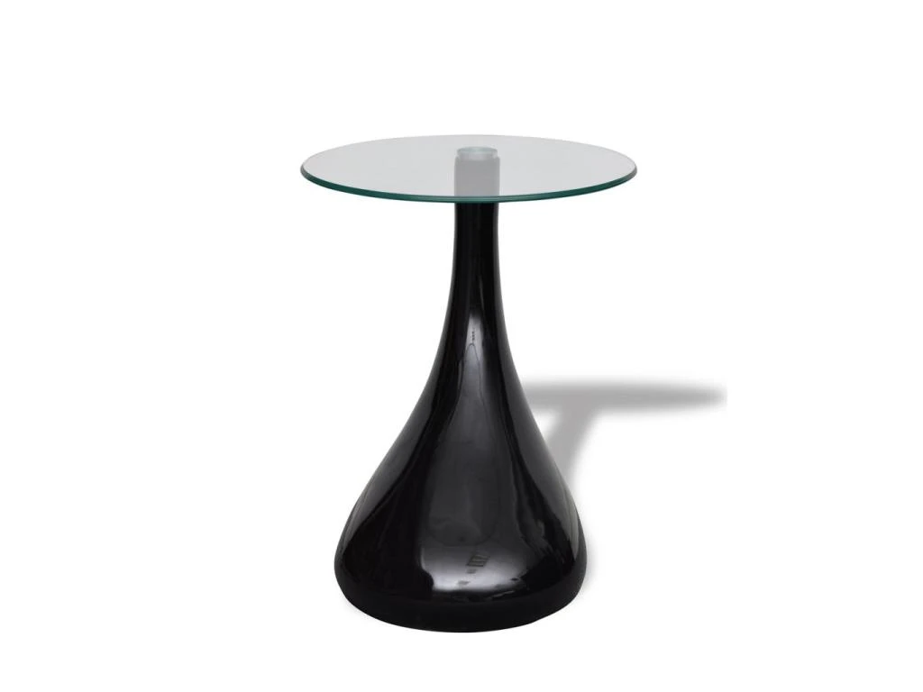 Table Basse De Salon Salle à Manger Design Noir Verre Diamètre 42 Cm 0902008 5 Table Basse De Salon Salle à Manger Design Noir Verre Diamètre 42 Cm 0902008 – Image 3