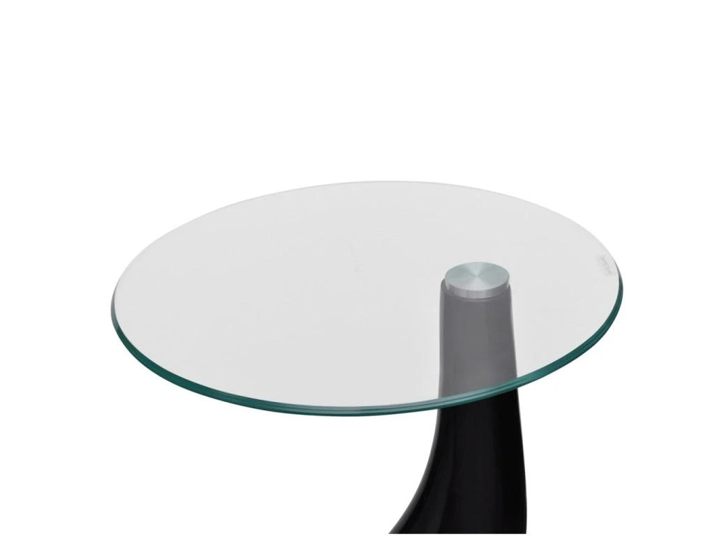 Table Basse De Salon Salle à Manger Design Noir Verre Diamètre 42 Cm 0902008 6 Table Basse De Salon Salle à Manger Design Noir Verre Diamètre 42 Cm 0902008 – Image 4