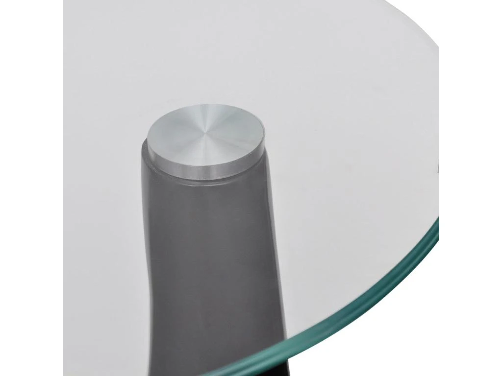 Table Basse De Salon Salle à Manger Design Noir Verre Diamètre 42 Cm 0902008 7 Table Basse De Salon Salle à Manger Design Noir Verre Diamètre 42 Cm 0902008 – Image 5