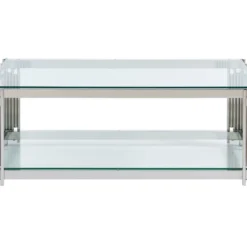 Table Basse En Verre Trempé Et Acier Inoxydable - Chromé - NOMELANO De Pascal MORABITO 10 Table Basse En Verre Trempé Et Acier Inoxydable - Chromé - NOMELANO De Pascal MORABITO -Pas Cher Mobiliora Magasin table basse 11913495