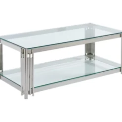 Table Basse En Verre Trempé Et Acier Inoxydable - Chromé - NOMELANO De Pascal MORABITO 11 Table Basse En Verre Trempé Et Acier Inoxydable - Chromé - NOMELANO De Pascal MORABITO -Pas Cher Mobiliora Magasin table basse 11913499