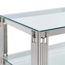 Table Basse En Verre Trempé Et Acier Inoxydable - Chromé - NOMELANO De Pascal MORABITO 12 Table Basse En Verre Trempé Et Acier Inoxydable - Chromé - NOMELANO De Pascal MORABITO -Pas Cher Mobiliora Magasin table basse 11913501