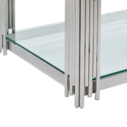 Table Basse En Verre Trempé Et Acier Inoxydable - Chromé - NOMELANO De Pascal MORABITO 13 Table Basse En Verre Trempé Et Acier Inoxydable - Chromé - NOMELANO De Pascal MORABITO -Pas Cher Mobiliora Magasin table basse 11913505