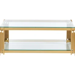 Table Basse En Verre Trempé Et Acier Inoxydable - Doré - NOMELANO De Pascal MORABITO 10 Table Basse En Verre Trempé Et Acier Inoxydable - Doré - NOMELANO De Pascal MORABITO -Pas Cher Mobiliora Magasin table basse 11927775