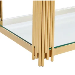 Table Basse En Verre Trempé Et Acier Inoxydable - Doré - NOMELANO De Pascal MORABITO 13 Table Basse En Verre Trempé Et Acier Inoxydable - Doré - NOMELANO De Pascal MORABITO -Pas Cher Mobiliora Magasin table basse 11927779