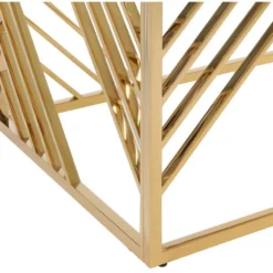 Table Basse En Verre Trempé Et Acier Inoxydable - Doré - SIMATO De Pascal MORABITO -Pas Cher Mobiliora Magasin table basse 11931575