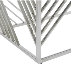 Table Basse En Verre Trempé Et Acier Inoxydable - Chromé - SIMATO De Pascal MORABITO -Pas Cher Mobiliora Magasin table basse 11935823