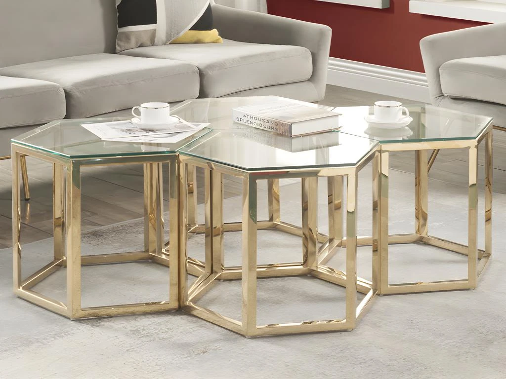 Table Basse - Verre Trempé Et Acier - Chrome - GALADRIEL De Pascal MORABITO 11 Table Basse - Verre Trempé Et Acier - Chrome - GALADRIEL De Pascal MORABITO – Image 9