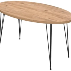 Table Basse Skævinge Ovale 43 X 90 X 50 Cm Naturel Noir [en.casa] -Pas Cher Mobiliora Magasin table basse 12291811