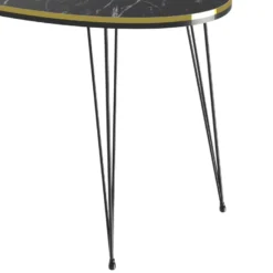 Table Basse Hirtshals Ovale 41 X 90 X 50 Cm Marbre Noir Or [en.casa] -Pas Cher Mobiliora Magasin table basse 12292225