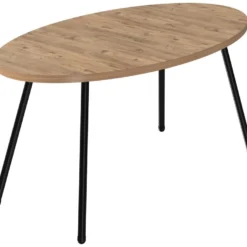 Table Basse Skærbæk Ovale 43 X 90 X 50 Cm Naturel Noir [en.casa] -Pas Cher Mobiliora Magasin table basse 12292233
