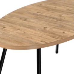 Table Basse Skærbæk Ovale 43 X 90 X 50 Cm Naturel Noir [en.casa] -Pas Cher Mobiliora Magasin table basse 12292235