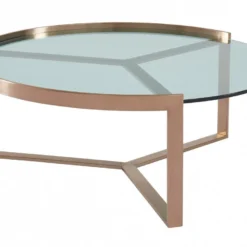 Tables Basses Gigognes En Verre Trempé Et Acier Inoxydable - Transparent Et Cuivré - BASERI 16 Tables Basses Gigognes En Verre Trempé Et Acier Inoxydable - Transparent Et Cuivré - BASERI -Pas Cher Mobiliora Magasin table basse 12349005